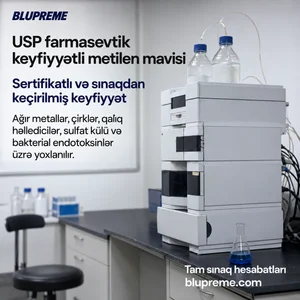 Blupreme metilen mavisinin keyfiyyət və sınaq məlumatları