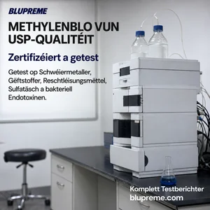 Informatiounen iwwer d’Qualitéit an d’Tester vu Blupreme Methylenblo