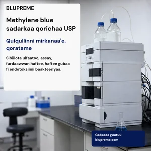 Blupreme Odeeffannoo qulqullinaa fi qorannoo Methylene Blue