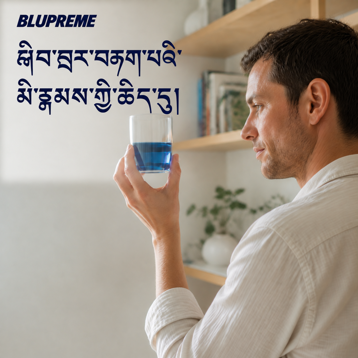 གཤེར་ཁུ་སྔོན་པོའི་ཕོར་པ་འཛིན་པའི་མི།