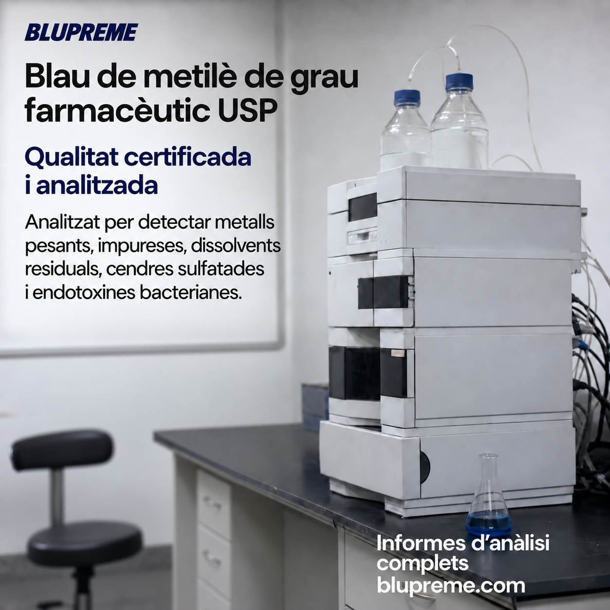 Informació de qualitat i anàlisis del blau de metilè Blupreme