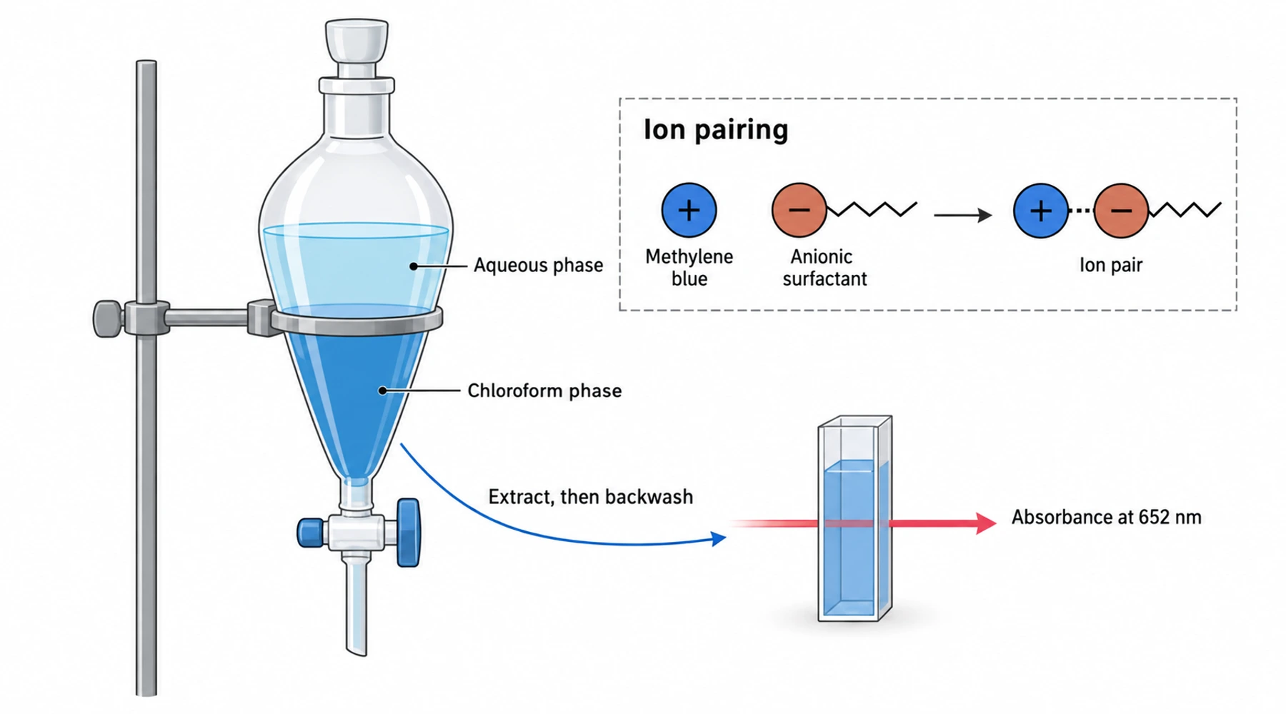 MBAS testing: measuring anionic surfactants with methylene blue