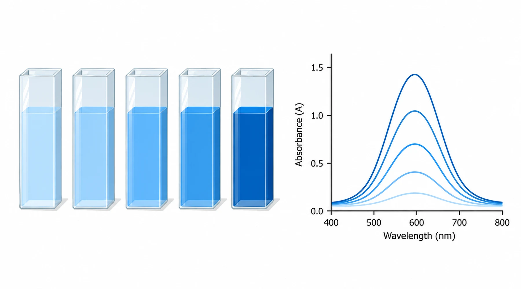 Porque é que a absorção do azul de metileno muda com a concentração