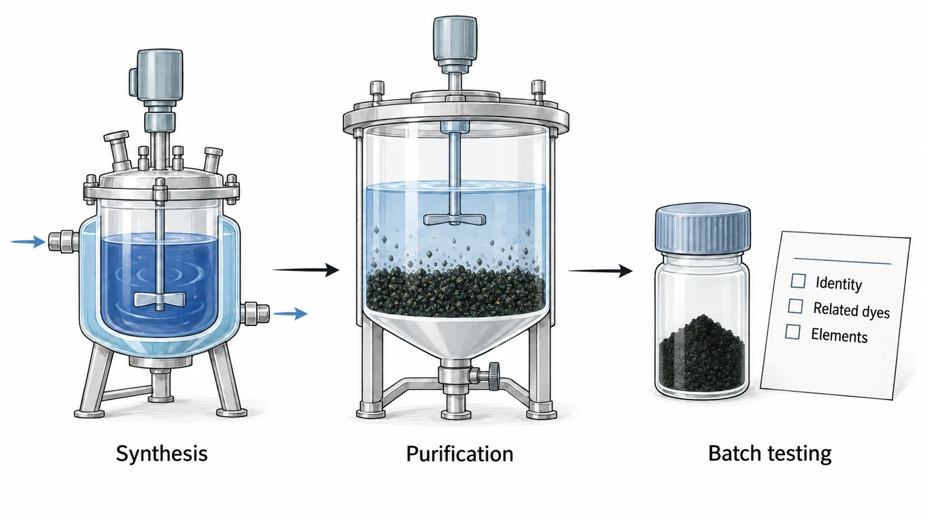How methylene blue is manufactured and purified