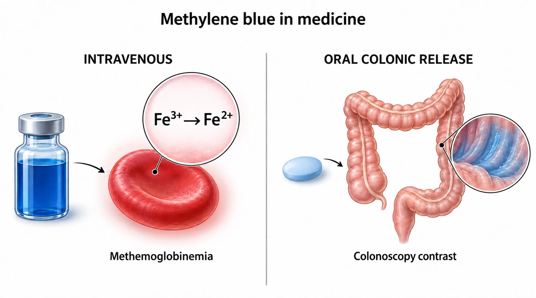 Methylene blue in medicine: authorized uses and investigational applications