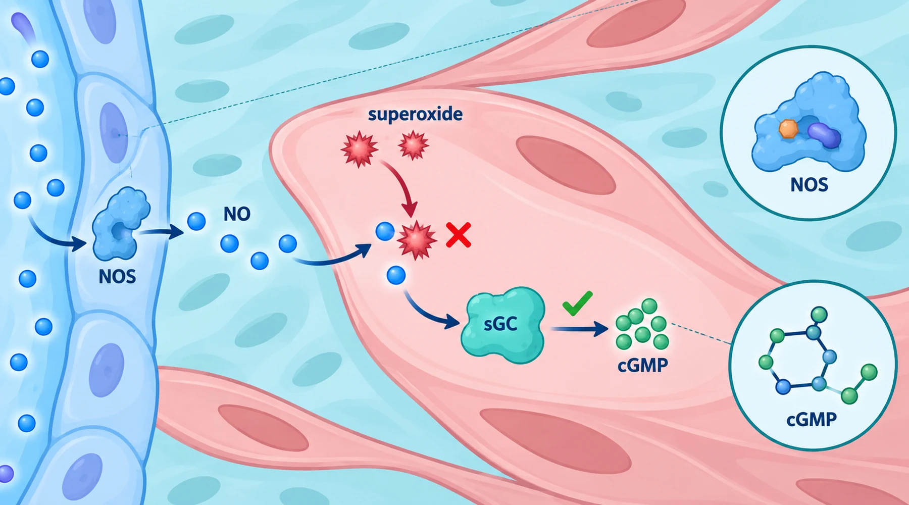 Methylenblau und Stickstoffmonoxid: NOS, cGMP und vaskuläre Signalwege