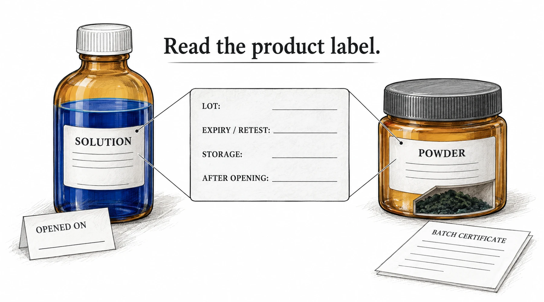 Methylene blue storage and shelf life: read the product label