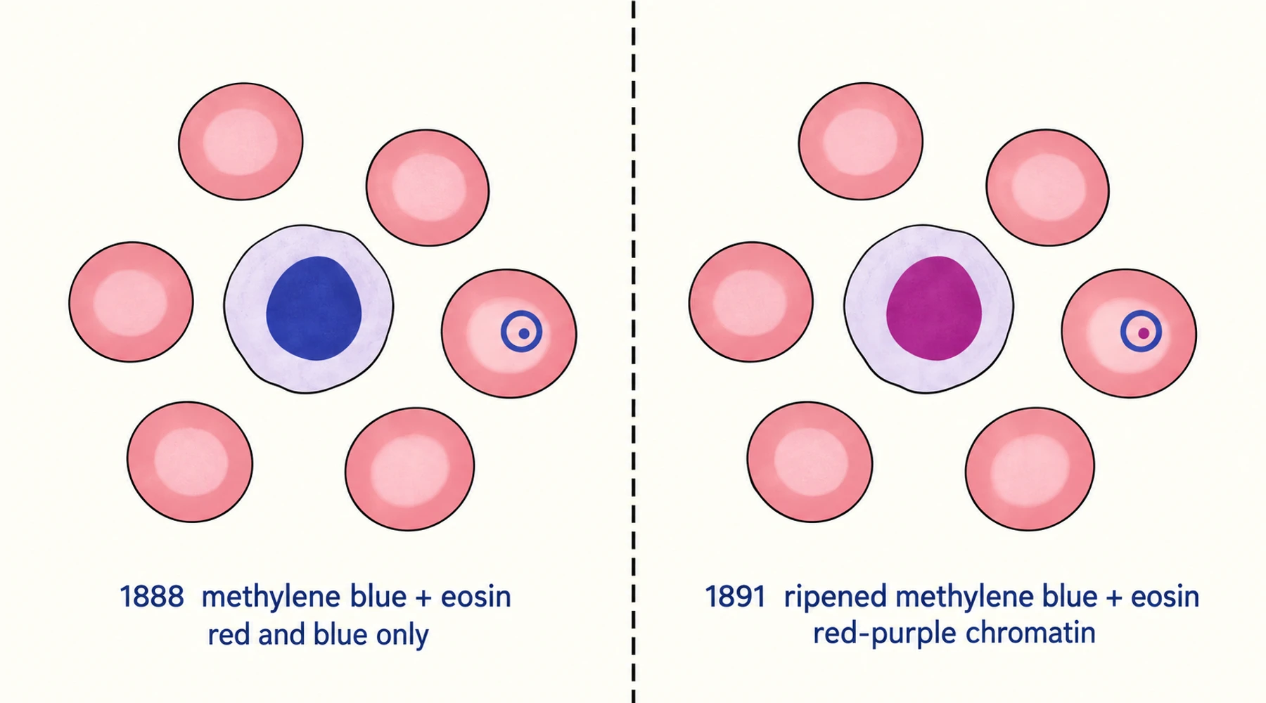 Quem desenvolveu a coloração púrpura do sangue? Azul de metileno, Malachowski, Romanowsky e Giemsa