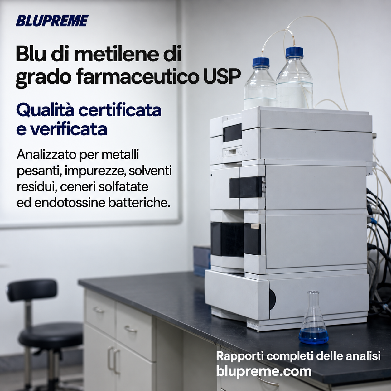 Informazioni sulla qualità e sulle analisi del blu di metilene Blupreme