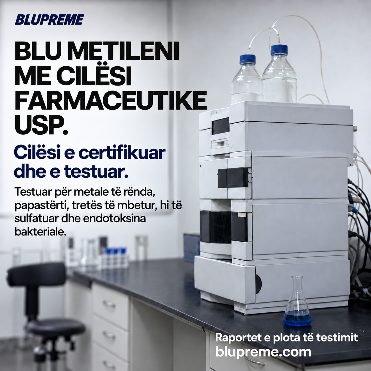Informacion për cilësinë dhe testimin e blusë së metilenit Blupreme