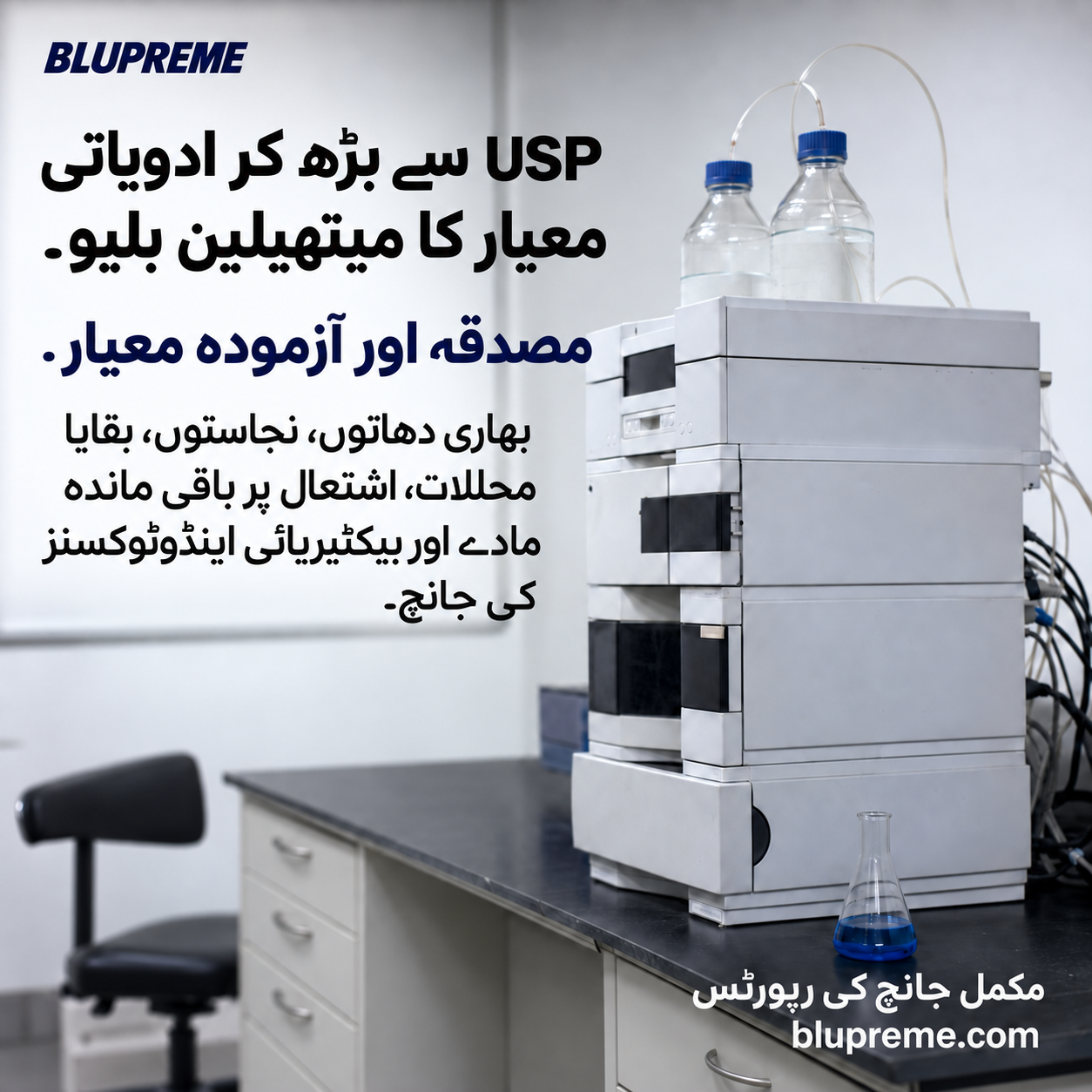 Blupreme میتھیلین بلیو معیار اور جانچ کی معلومات